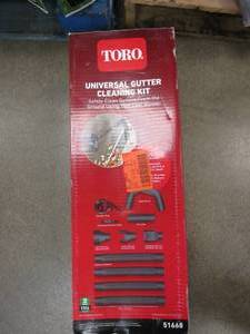 lot 44 image: TORO Universal Gutter Cleaning Kit with 11 ft. Reach for Handheld Leaf Blowers Includes Shoulder Strap (OPEN BOX)