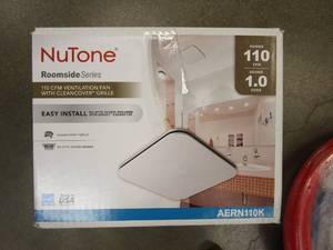 lot 54 image: BROAN NUTONE Roomside Series 110 CFM Ceiling Bathroom Exhaust Fan with CleanCover ENERGY STAR (OPEN BOX)