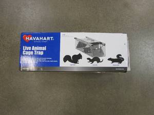 lot 34 image: HAVAHART Small 2-Door Professional Live Animal Cage Trap for Rat, Squirrel, Chipmunk, and Weasel (OPEN BOX)