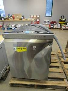 lot 200 image: LG LDFN4542S 24 in. PrintProof Stainless Steel Front Control Dishwasher with QuadWash, 3rd Rack & Dynamic Dry, 48 dBA (DAMAGE TO FRONT, SEE PHOTOS)
