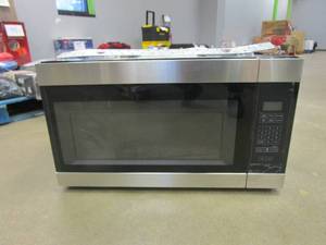 lot 206 image: AMANA 1.6 cu. ft. Over the Range Microwave in Stainless Steel (NEW CONDITION)
