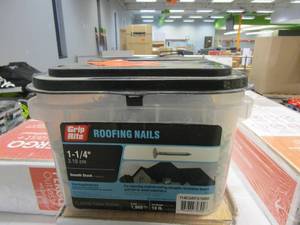 lot 91 image: GRIP-RITE #11 x 1-14 in. Electro-Galvanized Steel Roofing Nails (10 lbs.-Pack)