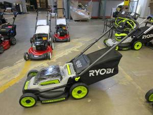 lot 212 image: RYOBI 40V HP Brushless 20 in. Cordless Electric Battery Walk Behind Self-Propelled Mower with 6.0 Ah Battery and Charger (LIKE NEW CONDITION)