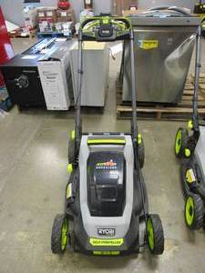 lot 213 image: RYOBI 40V HP Brushless 20 in. Cordless Electric Battery Walk Behind Self-Propelled Mower (Tool Only) (SALVAGE, FOR PARTS ONLY)
