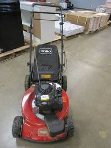 lot 217 image: TORO 21442 22 in. Recycler Briggs & Stratton High Wheel FWD Gas Walk Behind Self Propelled Lawn Mower with Super Bagger (USED, RUNS)