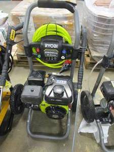 lot 229 image: RYOBI RY802925VNM 2900 PSI 2.5 GPM Cold Water Gas Pressure Washer (NICE CONDITION, FABRIC TORN ON HANDLE)