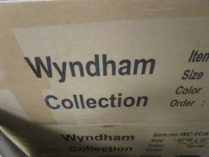 lot 234 image: 42 IN W X 22 IN D VANITY TOP MARBLED STONE (NEW IN BOX)