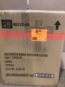 lot 4 image: Lot of 2 Assorted Halloween Banjo Skeleton Player Open Box Customer Returns See Terms on Auction