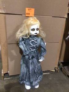 lot 12 image: Home Accents holiday 3 Ft. Animated LED Doll   Open Box Customer Returns See Terms on Auction