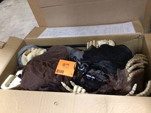 lot 14 image: Holiday Accetns Halloween Decor 6 Ft. Animated LEd Floatung Reapers Set of 3  Open Box Customer Returns See Terms on Auction