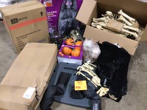 lot 17 image: Lot of Assorted Halloween Decorations May Contain Missing Pieces  Open Box Customer Returns See Terms on Auction