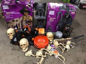 lot 19 image: Lot of Assorted Halloween Decorations  May Contain Missing Pieces Open Box Customer Returns See Terms on Auction