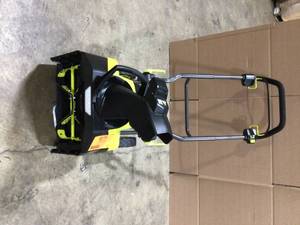 lot 44 image: RYOBI 40V HP Brushless 18 in. Single-Stage Cordless Electric Snow Blower Tool only  Customer Returns See Terms on Auctio