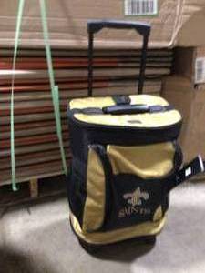 lot 38 image: New Orleans Saints Rolling Cooler by logobrands Customer Returns See Terms on Auction