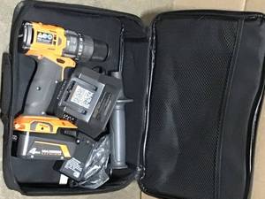 lot 53 image: Ridgid 18V Brushless 12 in. Hammer Drill Driver Customer Returns See Terms on Auction