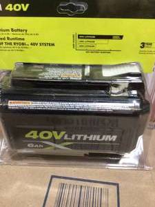 lot 60 image: RYOBI 40-Volt 6.0 Ah High Capacity Lithium-Ion Battery Customer Returns See Terms on Auction