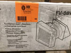 lot 62 image: Panasonic WhisperWall 70 CFM Wall Exhaust Bath Fan Customer Returns See Terms on Auction