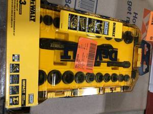 lot 68 image: DEWALT 38 in. Drive Combination Deep Impact Socket Set with Ratchet (23-Piece) Customer Returns See Terms on Auction