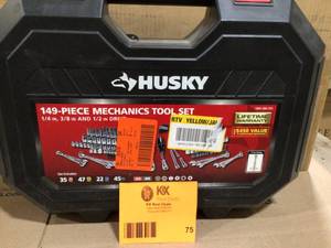 lot 75 image: Husky Mechanics Tool Set (149-Piece) Customer Returns See Terms on Auction