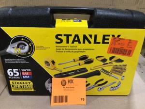 lot 76 image: Stanley Home Tool Kit (65-Piece) Customer Returns See Terms on Auction