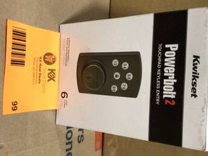 lot 99 image: Kwikset Powerbolt2 Venetian Bronze Single Cylinder Keypad Electronic Deadbolt Featuring SmartKey Security Customer Returns See Terms on  Auction