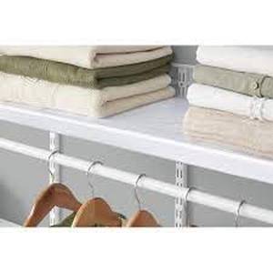 lot 30 image: Everbilt 2 ft. x 16 in. Decorative Shelf Cover - White (lot of 5 shelves)