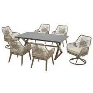 lot 83 image: Hampton Bay Haymont Steel Outdoor Patio Dining Table