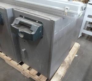lot 36 image: Safe with combo unit removed, parts inside