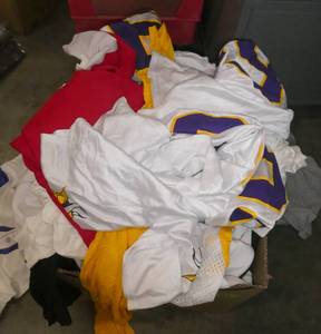 lot 41 image: 45 tshirts and jerseys all adult sizes Med to XL