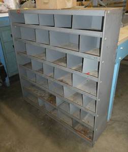 lot 48 image: Parts bin unit 34 in wide x 38 tall x 9 deep