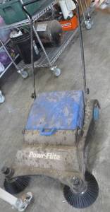 lot 64 image: Powerflite floor sweeper, manual push driven