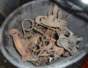 lot 79 image: bucket of small animal traps
