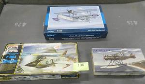 lot 106 image: 4 vintage NewComplete airplane models