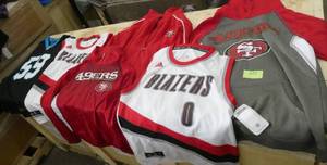 lot 122 image: 7 boys jersey shirts and hoodies