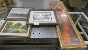 lot 131 image: 4 Vintage Prints including the Old Log Theatre, Currier & Ives
