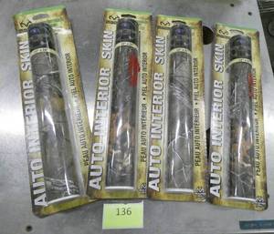 lot 136 image: 4 new rolls of Realtree camo peel and stick sheets 12x24