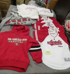 lot 141 image: 6 Toddler Angels jerseys (2T) and 4 hoodies 56