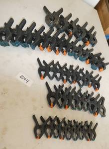 lot 244 image: A bunch more plastic clamps OMG