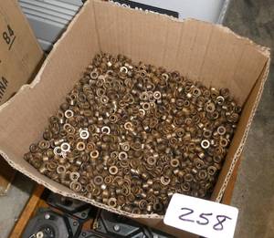 lot 258 image: Box with thousands of brass bushings