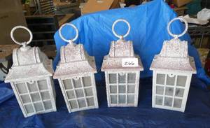 lot 266 image: 4 Neat outdoor lanterns - looks like a great craft project
