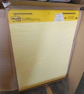 lot 268 image: 3 Large Post-It Notes for easels 25x30 inch