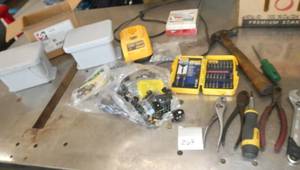 lot 269 image: tool lot - bunch of limit switches, driver bits, electrical box enclosures