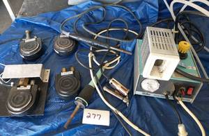 lot 277 image: Weller soldering irons, parts, foot controls