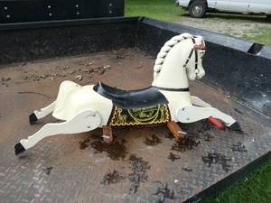 lot 98 image: Vintage Davy Crocket Rocking horse