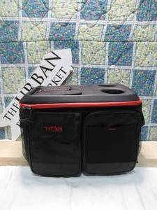 Titan 50-Can Collapsible Cooler, Red and Black