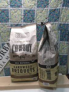 Cowboy 18 Lb. All Natural Hardwood Briquets- BBQ Flavor 2 bags