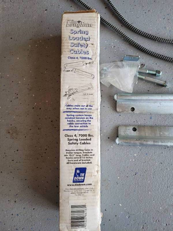 lot 37 image: LongRun Class 4, 7000 lbs. Spring Loaded Safety Cables. - New in Box