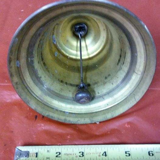 lot 8 image: Brass Hand Bell Ringer Just Like in School