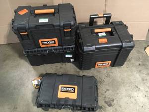 Lot of Assorted Ridgid Tool Boxes Customer Returns See Terms on Auction