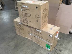 Lot of 3 Assorted Husky Heavy Duty Welded 20-Gauge Steel Wall Mounted Garage Cabinet in Black (28 in. W x 22 in. H x 14 in. D) Customer Returns See Terms on Auction